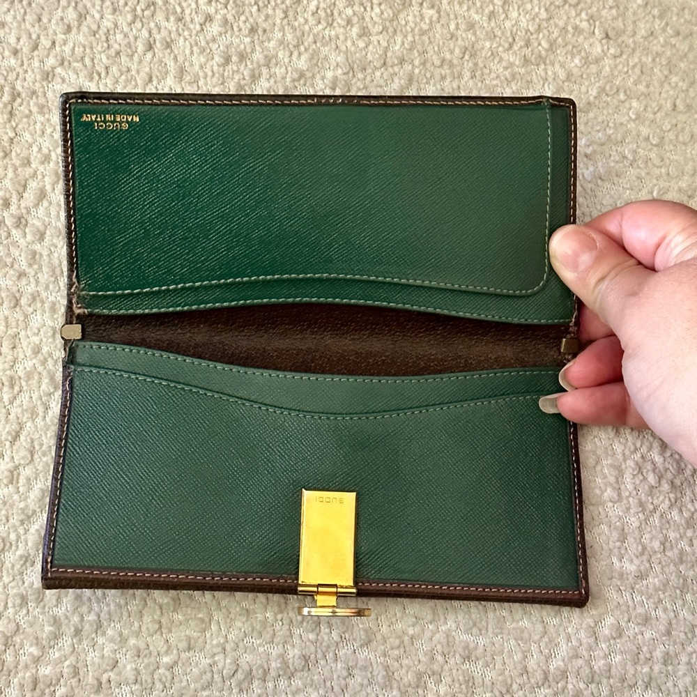 Vintage Gucci 🔥 coated exterior interlocking GG continental Wallet - Picture 5 of 9